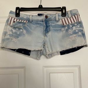 Light Wash Patriotic Denim / Jean Shorts